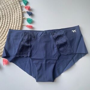 Victoria's Secret PINK Lace Trim No Show Hipster Panty Ensign Medium NEW